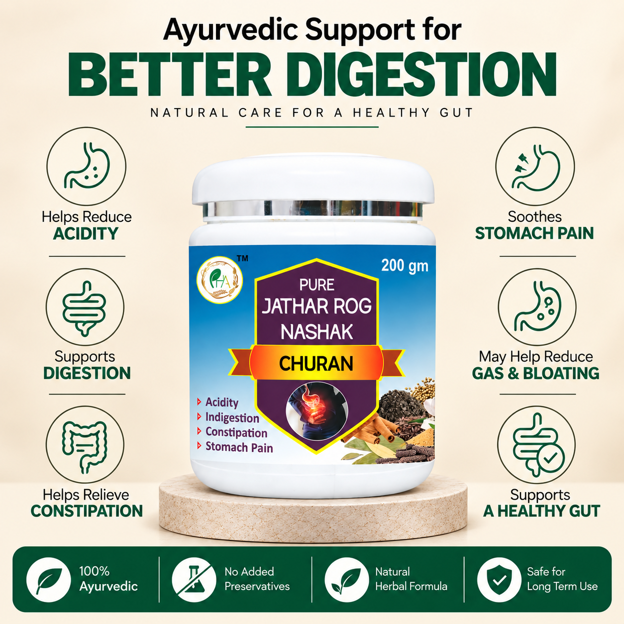 Jathar Rog Nashak Churan: Classic Ayurvedic Digestive & Gas Relief Powder