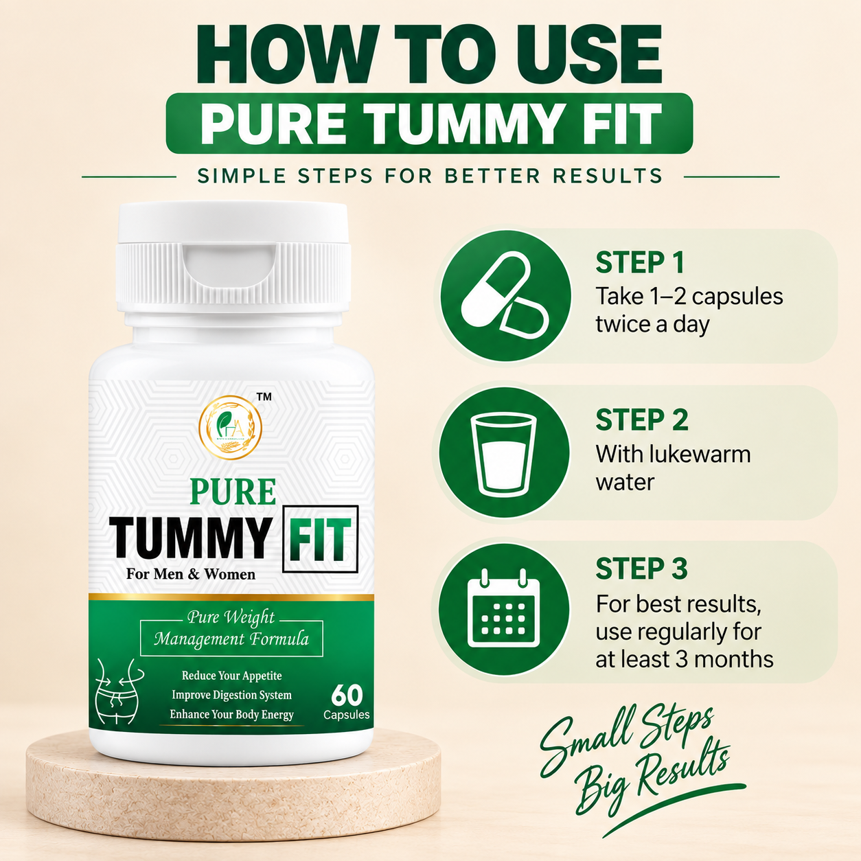 Pure Tummy Fit Capsule: Daily Appetite & Fat Metabolism Support