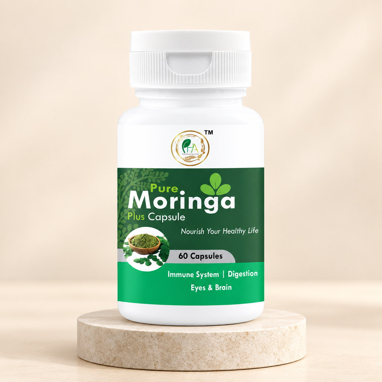 Pure Moringa Plus Capsule: Superfood Supplement for Immunity & Daily Energy