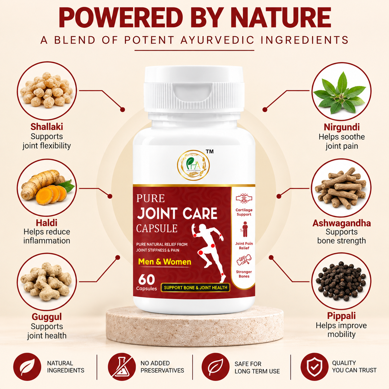 Pure Joint Care Capsule: Herbal Support for Joint Pain & Flexibility